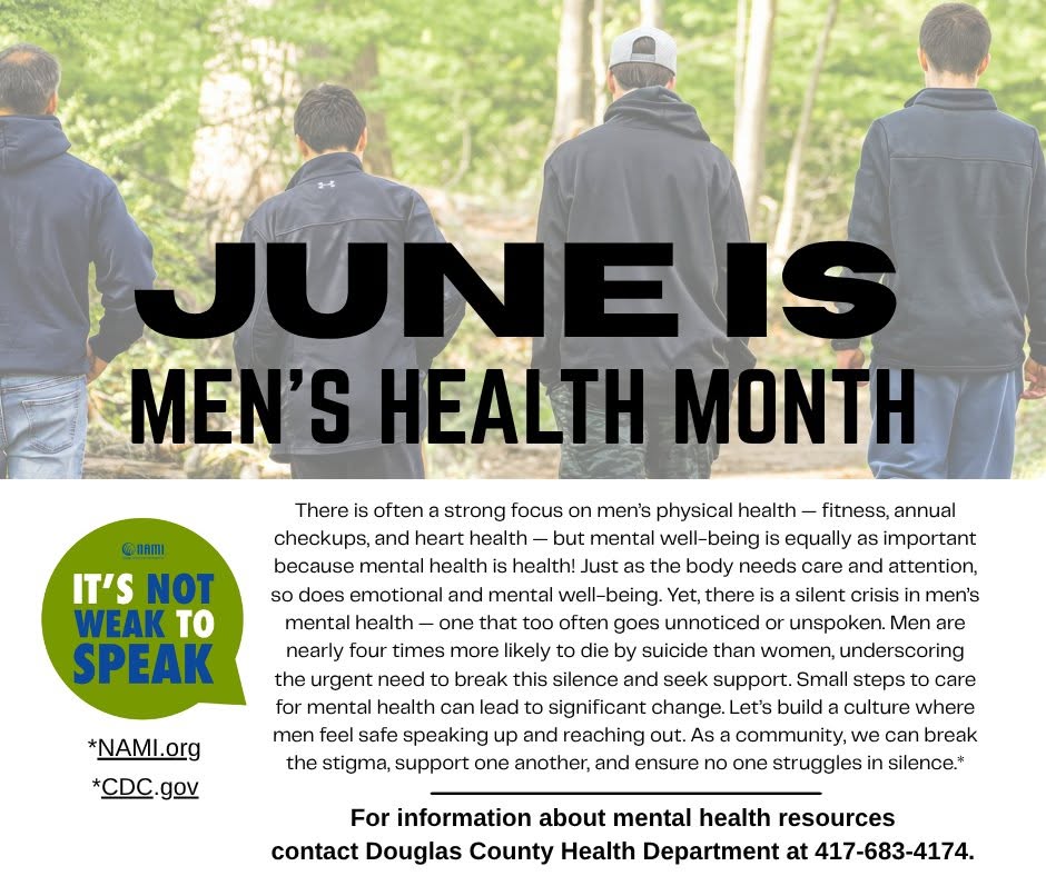 Health Department highlights men’s mental health month